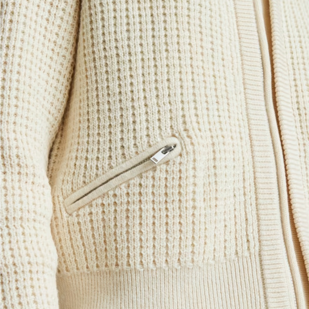 NWOT Everlane The Cropped Cotton-Merino Bomber Size L - Picture 4 of 10